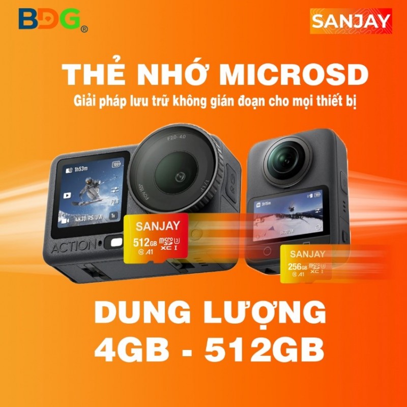 Thẻ Nhớ MicroSD Sanjay: Giải Pháp Lưu Trữ Chuyên Dụng Cho Camera An Ninh & Thiết Bị Ghi Hình